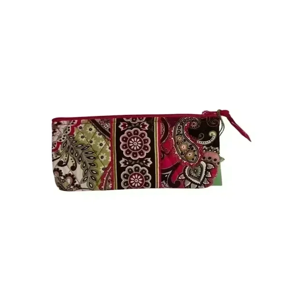 Vera Bradley Paisley Brush & Pencil Case Multicolor Organizer - Picture 2 of 6